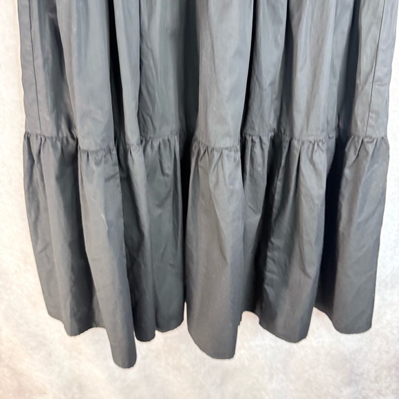 XiRENA Angeline Tiered Cotton Poplin Midi Maxi Skirt In Black Women's Size M - Picture 4 of 9